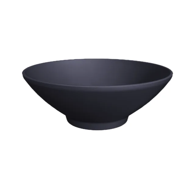 SHALL 希尔哑光黑白 磨砂圆碗 白底产品图