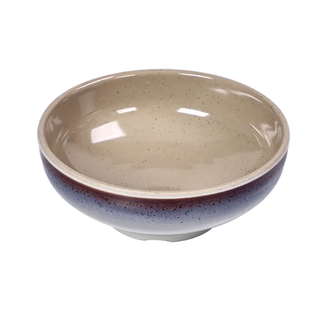 SHALL 希尔双色陶釉纹 圆碗 白底产品图