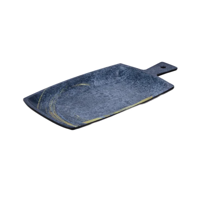 SHALL 希尔青石金 单耳长方碟 白底产品图