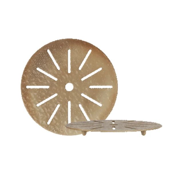 SHALL 希尔棕色釉裂 沥水圆盘（和VD5603-11.5配套） 白底产品图