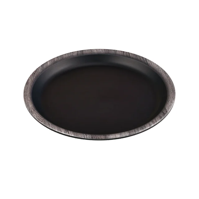 SHALL 希尔黑木纹 8英寸宽边盘 白底产品图