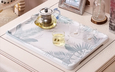 蓝色布纹白木纹沙滩木纹托盘815717-15-13-6637