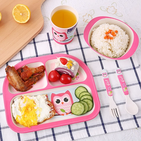 6608 bamboo fiber children's tableware
