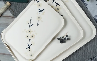 87512-87515-87518-Winter Snow Sakura Tray Plum Blossom