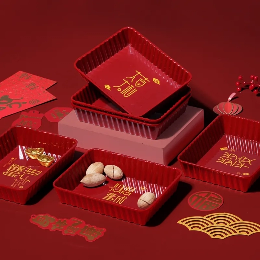 红色果盘