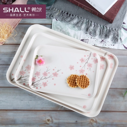 87512-87515-87518-Winter Snow Sakura Tray Plum Blossom
