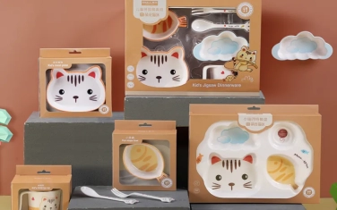 Puzzle Tableware Set Cat