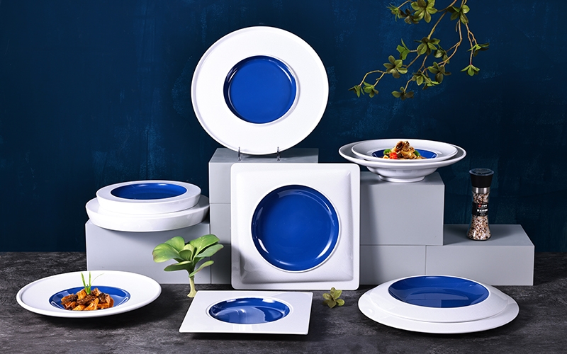 双色贴花回纹两色-深蓝
