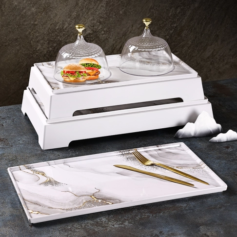 Deep plate, wide side plate and plate with feet