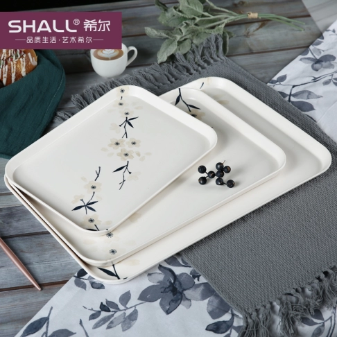 87512-87515-87518-Winter Snow Sakura Tray Plum Blossom