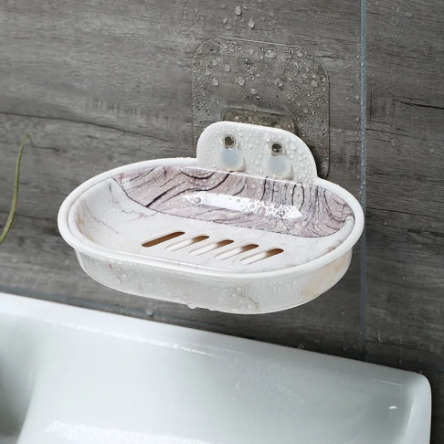 7203-suction wall double-layer drain soap box