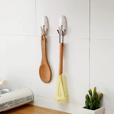 Marble wood grain sticky hook