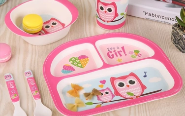 6608 bamboo fiber children's tableware