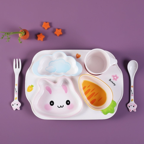 Puzzle Tableware Set Rabbit Treasure