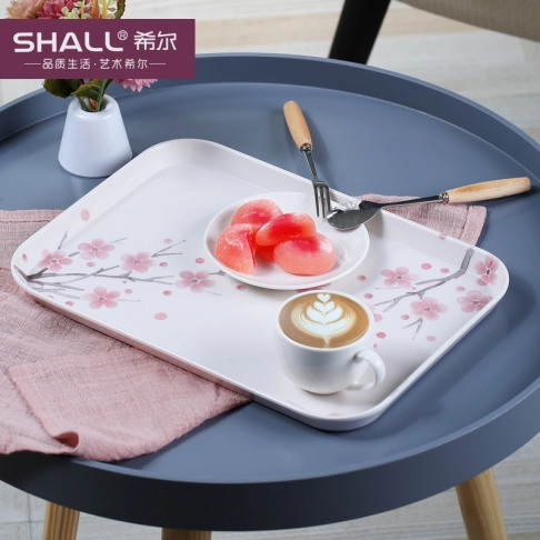 87512-87515-87518-Winter Snow Sakura Tray Plum Blossom