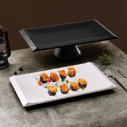 Deep plate, wide side plate and plate with feet