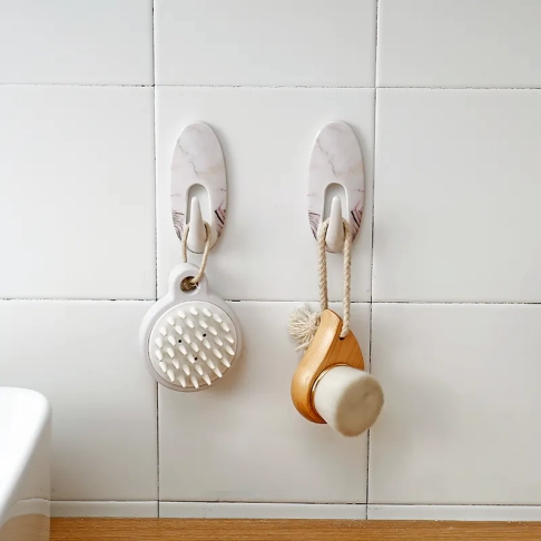 Marble wood grain sticky hook