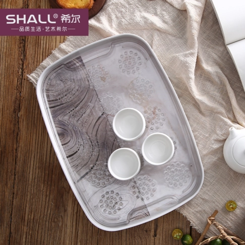813414 marble wood grain draining tray