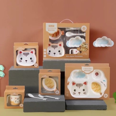 Puzzle Tableware Set Cat